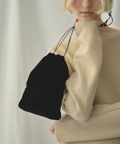 Velvet smocking bag