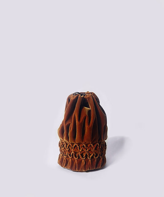Velvet smocking bag