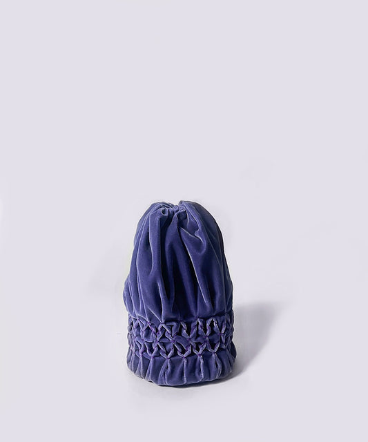 Velvet smocking bag