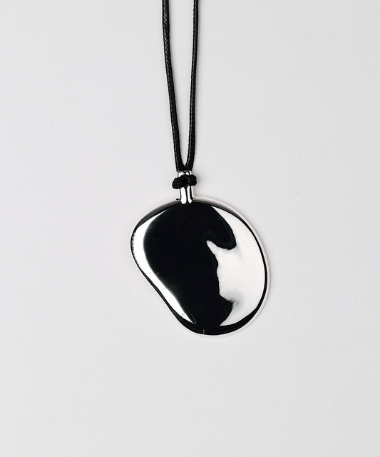 Bean motif cord necklace