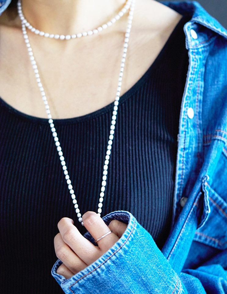 Knots pearl short necklace｜225-270104 – JAMIRAY ONLINE STORE