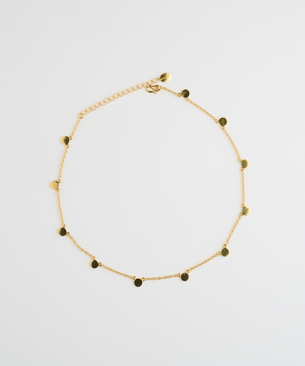 Circle plate necklace - GOLD